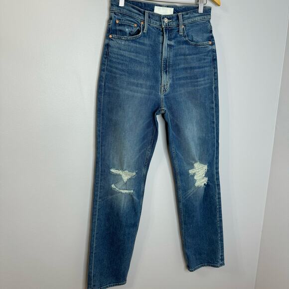 Mother Superior High Waisted Study Hover Straight Jeans Something Reveal Sz. 26 - Picture 5 of 16